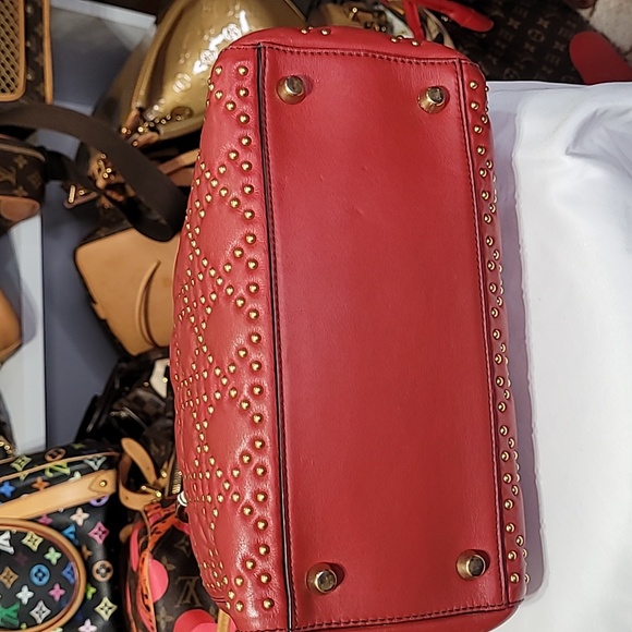 CHRISTIAN DIOR Lady Medium Studs Handbag Shoulder Bag Leather - Picture 9 of 16